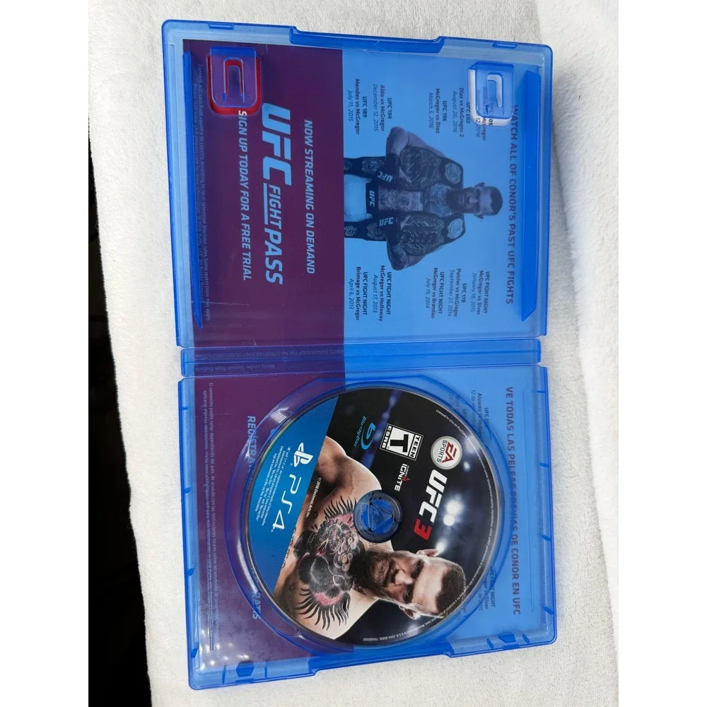 EA Sports UFC 3 Video Game PS4 Blue Excellent Conor McGregor Cover